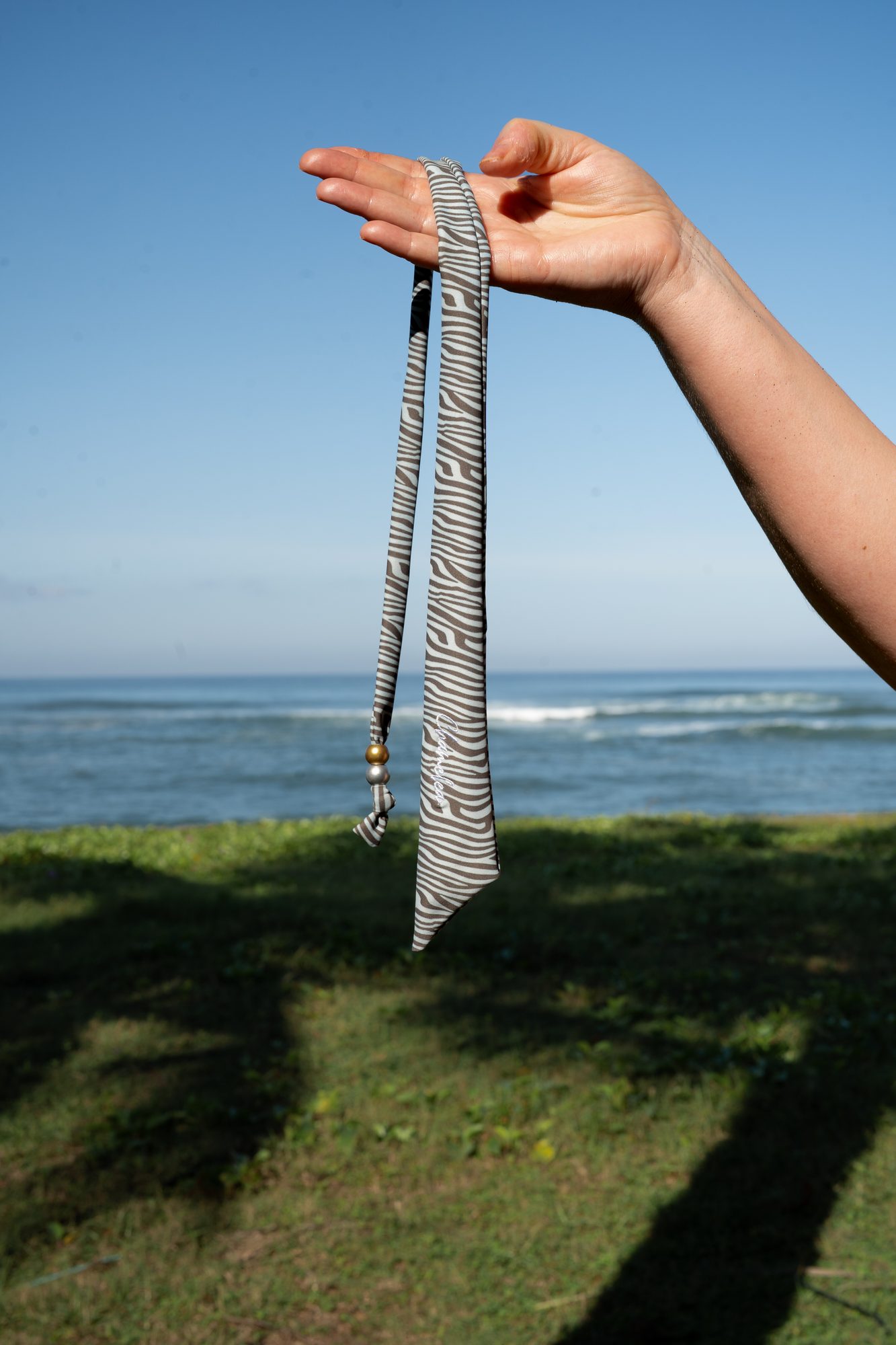 Chamelea zebra print bikini tie product photography Bali