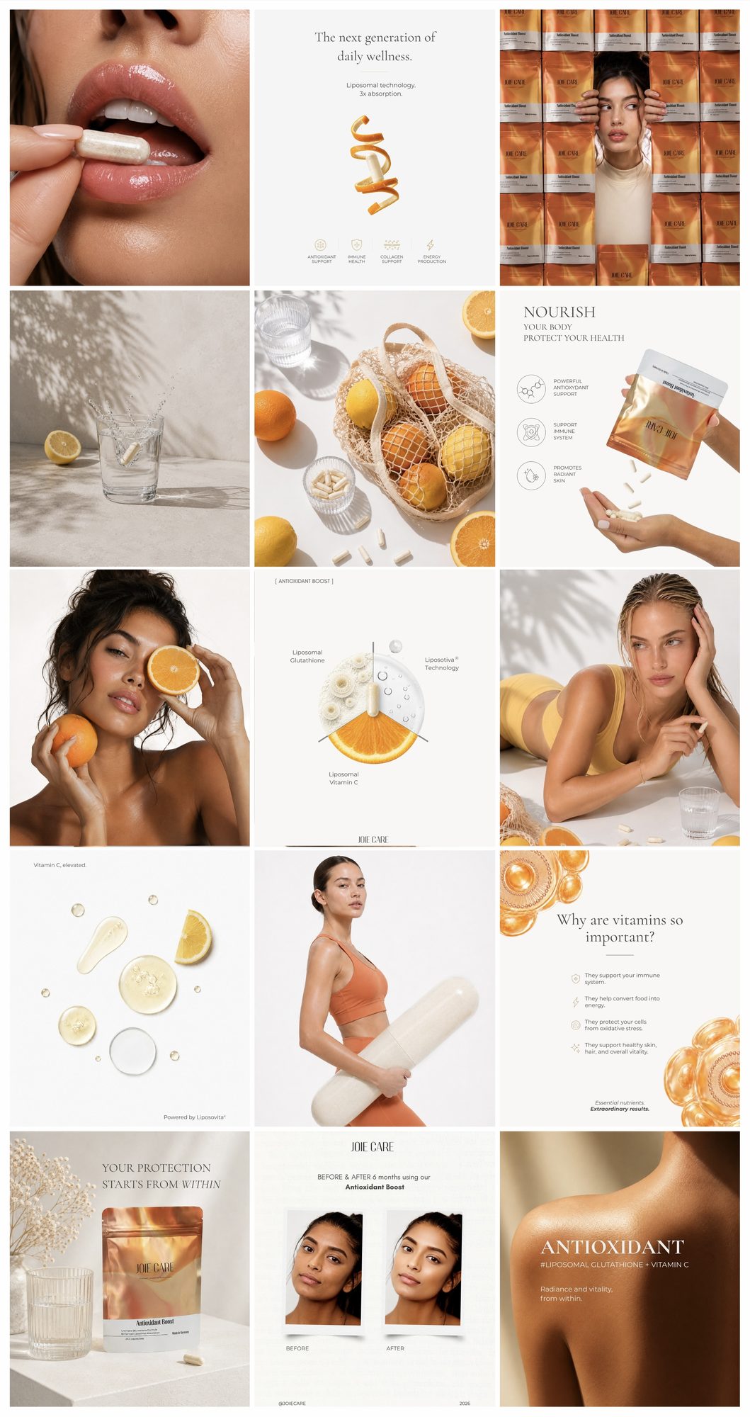Joie Care wellness brand Instagram feed social media management Bali Sunrise Agency