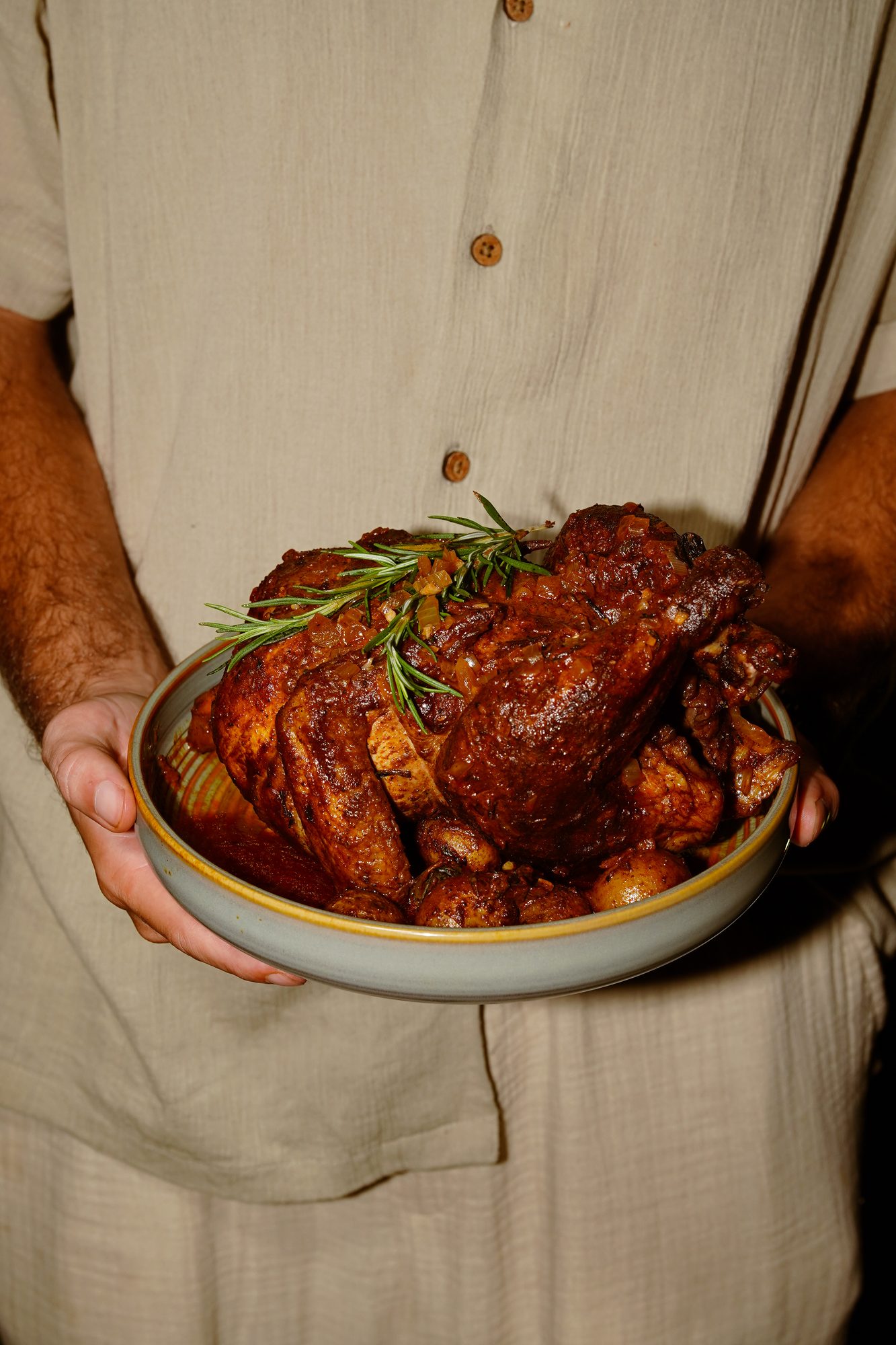 Rotisserie Bali branding staff serving