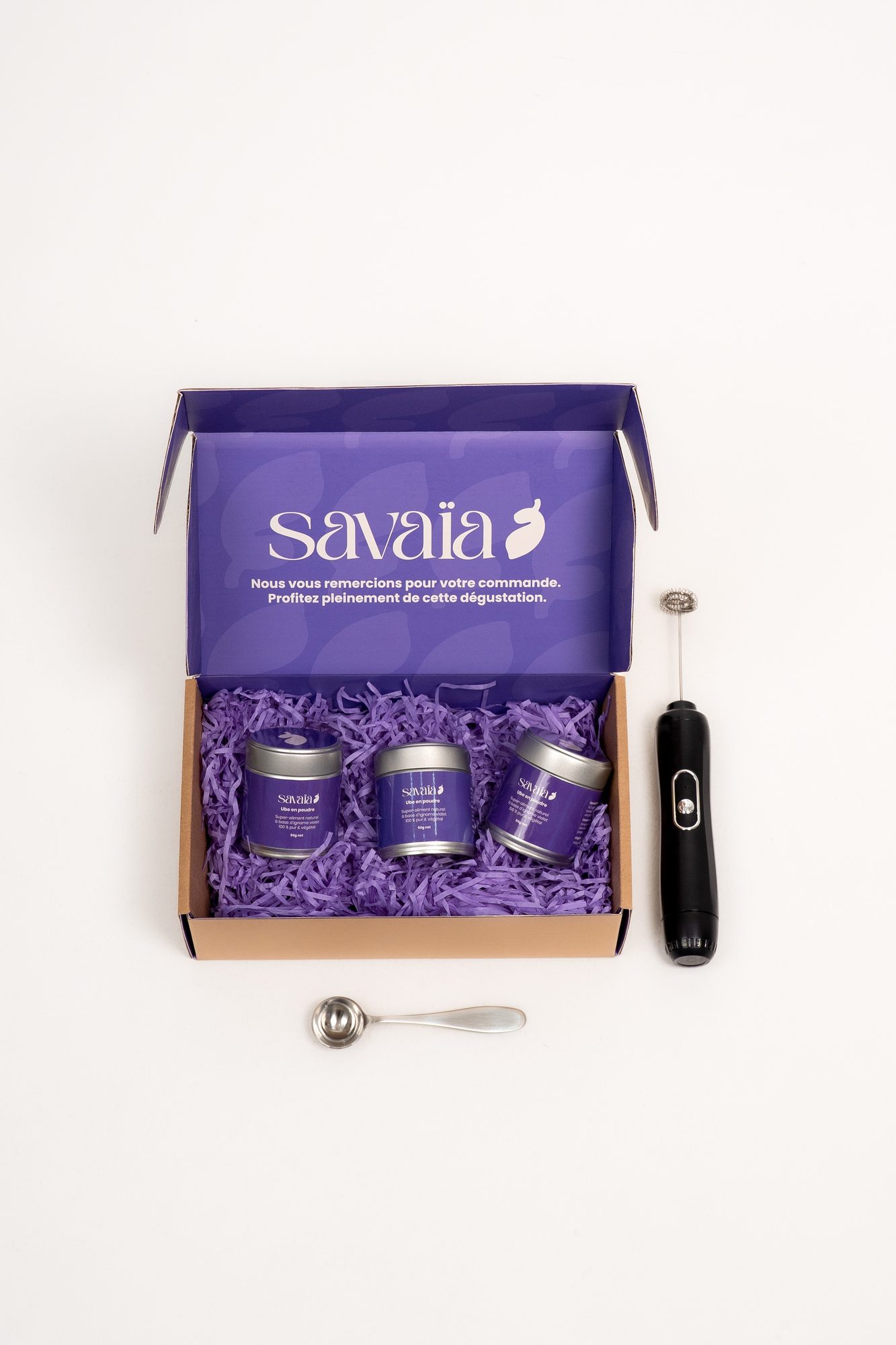 Ube Savaia product photography unboxing Bali