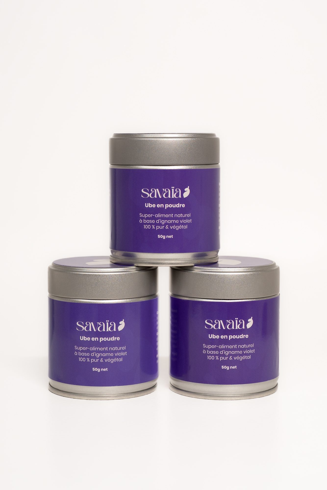 Ube Savaia ube powder tins Bali